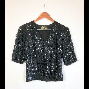 Sequin Zip Up Top De Pinn Fifth Avenue, New York